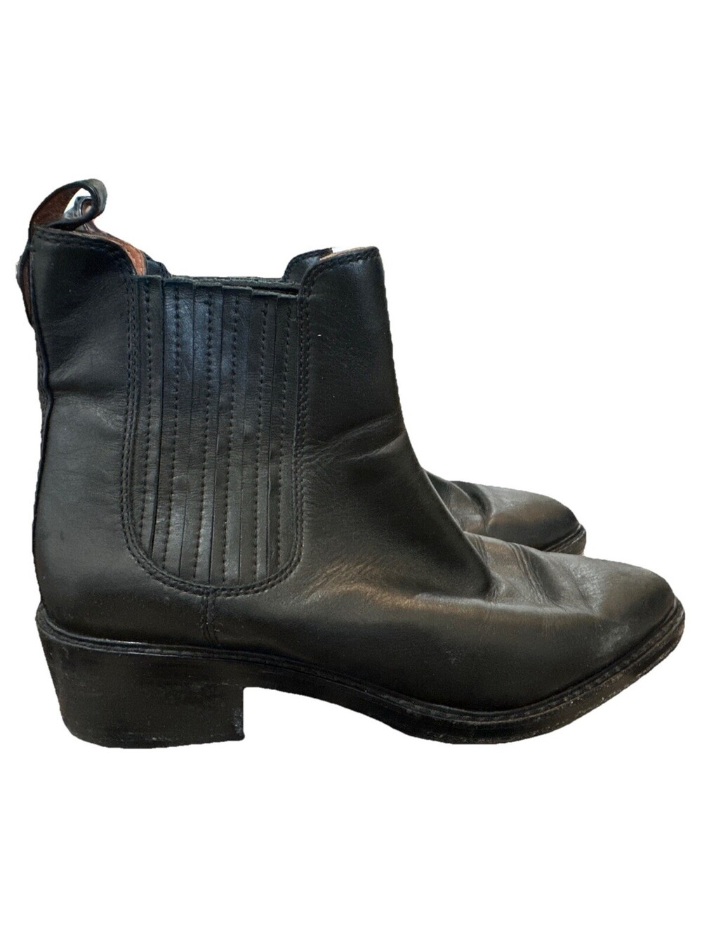 Coach Chelsea Boots Womens 10 Black Leather Ankle Slip On Classic Riding Boot